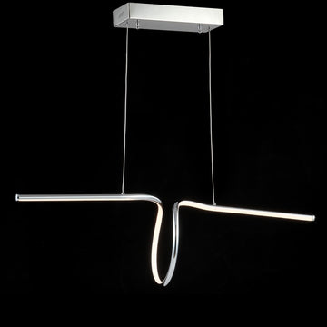 Ali 34.5" Dimmable Adjustable Integrated LED Metal Linear Pendant - JONATHAN Y